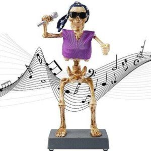 Halloween Animated Decorations, 14 Inch Singing Skeleton Dancing